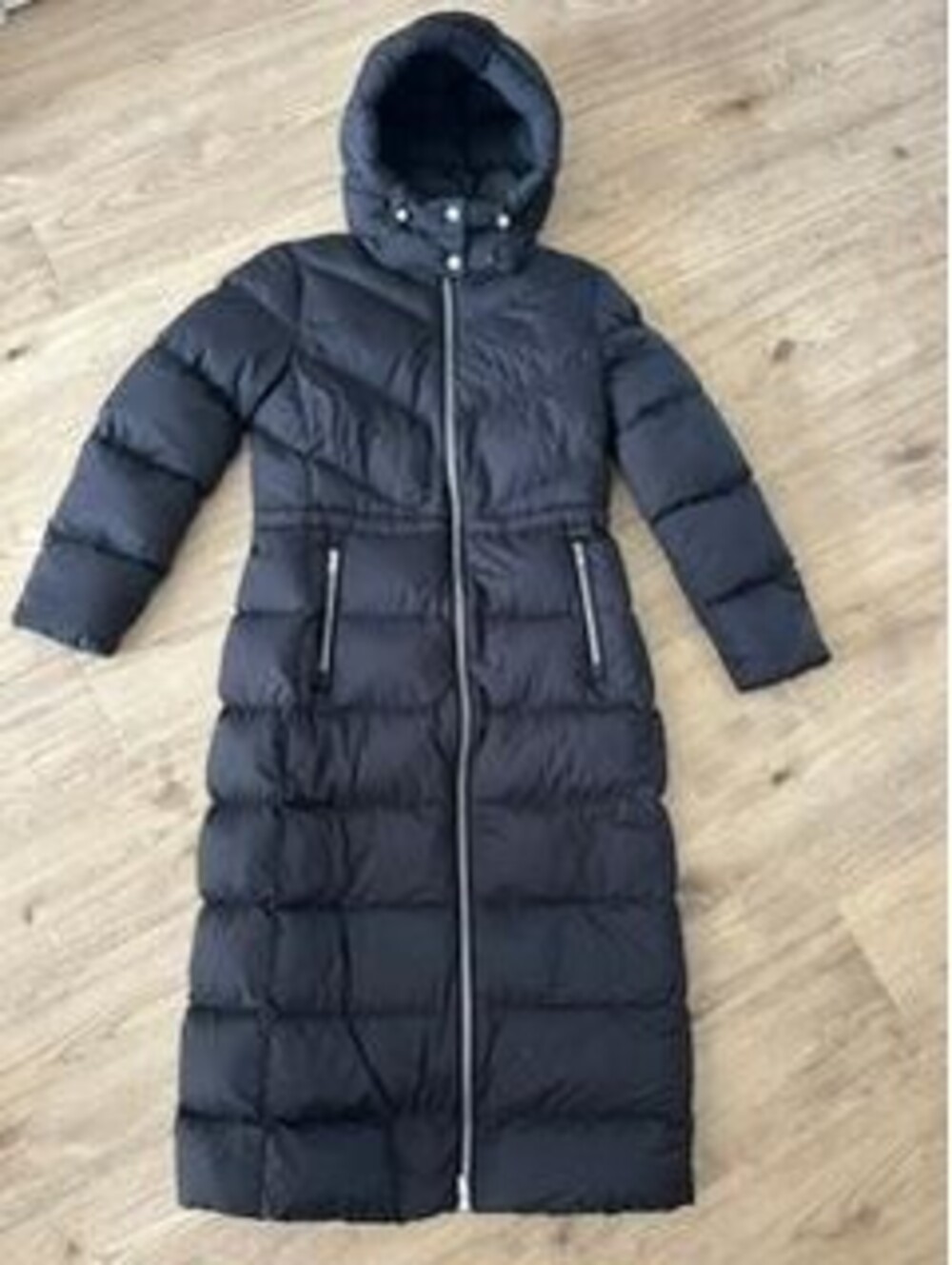 Moose Knuckles Canada Women's Long Down Puffer Coat Hooded Black Size Medium
